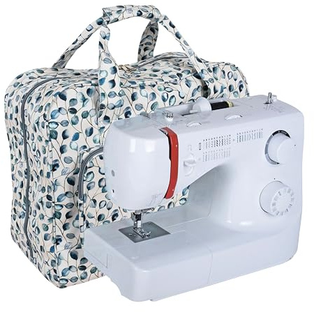 Hobby Gift Näh- und Stickhülle mit Taschen, staubdicht, für die meisten Standard-Singer-Brother-Maschinen, Botanique