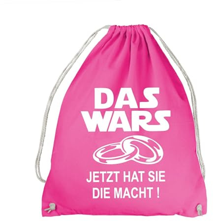 absenda JGA Das Wars Bräutigam Turnbeutel - Junggesellenabschied Heiraten Star Jetzt Hat Sie Die Macht Pink