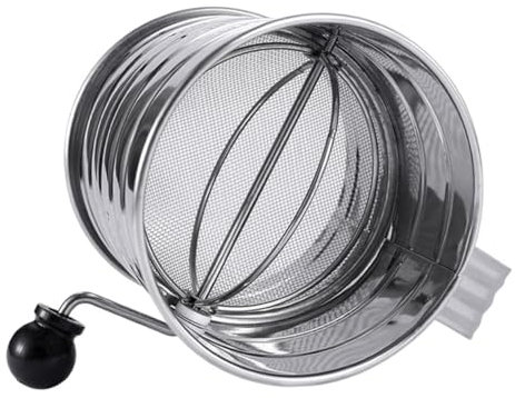TOPBATHY Stainless Steel Flour Sieve Cup Hand Powder Sifter for Baking for Sieving Cake Flour and Icing Sugar Kitchen