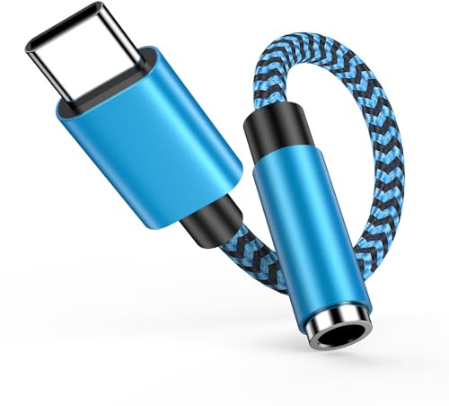 USB C auf Klinke USB C auf 3 5mm Klinke Kopfhörer Adapter with DAC Chip | Typ C auf Aux Audio Adapter für Samsung Galaxy S25/S24/S23 Ultra/A56/A36/A17, iPhone 17/16/15/Pro Max/Pro/Plus, Pixel 10/9