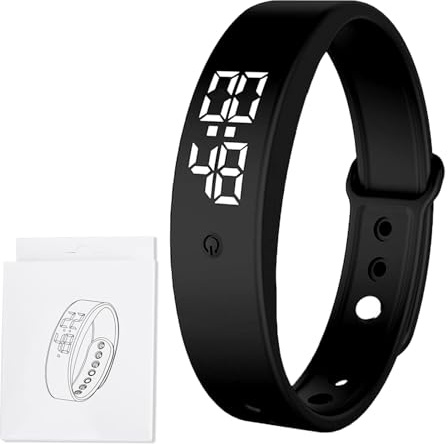 Bracelet avec réveil vibrant silencieux pour partenaire/naissances/enfants, 6 rappels, pilule réveil montre-bracelet 3 mesures température