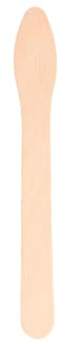 Monouso | 50 Cucharillas de Madera, 12,5cm | Cubiertos Desechables, Cubiertos de Madera, Helados, Biodegradables, Compostables