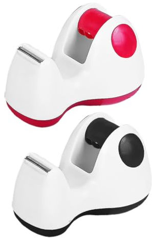 DIYEAH 2stücke Teiliges Mini Klebebandabroller Mit Rutschfester Basis Lustiger Cartoon Tape Dispenser Für Büro Schule Und Bastelarbeiten Vielseitig Und Tragbar Für Schreibtisch