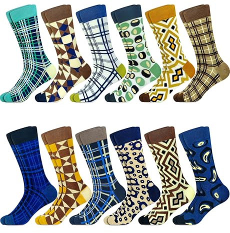 Fasefunn Herren kleid socken bunte socken herren 43-46 witzige kommerziell baumwolle anzugsocken für männer (12 Pairs 051210)