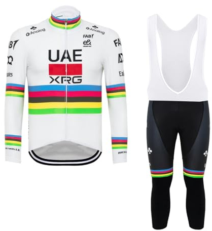 SGCIKER 2025 pro Team Langärmeliges Radtrikot Set, Herren Dünner Sonnenschutz Atmungsaktiv Radsport Jacke Kits Fahrradbekleidung