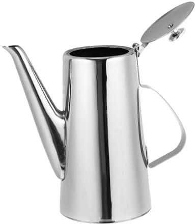 Mipcase Bottiglia Di Olio in Acciaio Inossidabile Contenitore Olio Da Cucina Per Aceto Salsa Di Soia Dosatore Antigoccia Per Casa Bar Ristorante Buffet