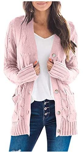 uxxnjfg Cardigan Mujer Tallas Grandes Jersey Punto Mujer Larga Abierto Ligero Rebeca De Punto Largos Entretiempo Chaqueta Cárdigan Invierno Suéteres con Bolsillos