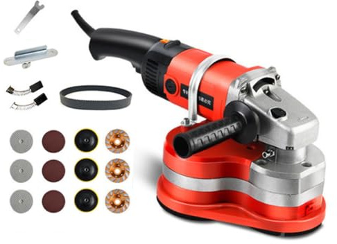 MiBoce Levigatrice per Calcestruzzo a 3 Teste, Set Levigatrice Elettrica per Pavimenti E Pareti da 2800 W, 6 velocità Regolabili, Levigatura Ad Alta Efficienza, per Levigare Calcestruzzo, Cemento