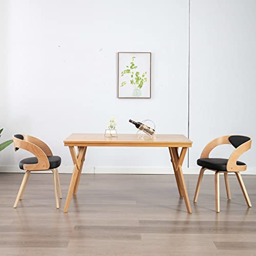 KTHLBRH Eleganter Esszimmerstuhl mit weicher Polsterung, 2 moderne und zeitlose Holzstühle, für Esszimmer oder Küche, belastbar bis 110 kg pro Sitz, einfache Reinigung