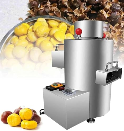 GHCCDAM Macchina per La Pelatura delle Castagne - Macchina Elettrica per Schiacciare Le Castagne, Pelapatate Elettrico Commerciale per Castagne da 200 kg/h, Senza Danneggiare Le Castagne