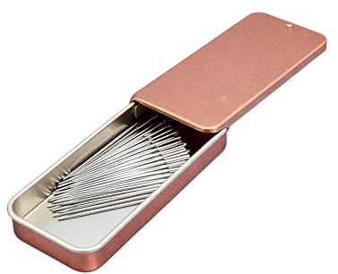 50-Pack Blunt Tip Needles Large Eye with Threaders, Mixed Sizes-Safety Sewing Needles for Kids Beginners, Plastic Canvas, Yarn & Crafts - Rounded Tip Prevents Fabric Damage, Gold Storage Case