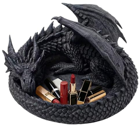 Genérico Cuenco Para Llaves, Bandeja Con Figura De Dragón En 3D Para Llaves, Plato Organizador De Joyas, Cuenco Decorativo Para Guardar Llavess, Llaveros, Perfumes, Ideal Para La Oficina