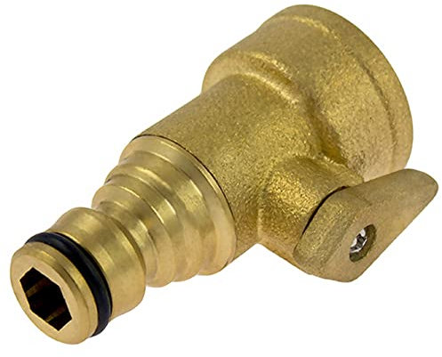 Darlac Shut Off Valve Hose Fitting – Solid Brass Garden Valve for Garden Hoses – Remotely Manage Water Flow Around The Garden