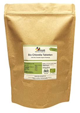 my-mosaik Bio Chlorella Presslinge 1000g | Vegane Chlorella Tabletten | 500mg je Pressling | Rohkostqualität | aus kontrolliert biologischem Anbau | 100% rein und naturbelassen | laborgeprüft