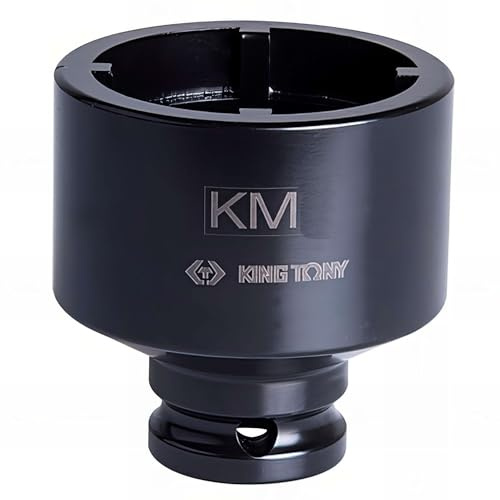 KING TONY bouchon à chocs 1/2 para tuercas con muescas laterales KM6 45mm pour professionnels et mécaniciens pour une fixation ferme et fiable, 45mm