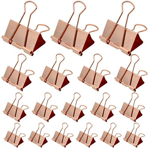 45 Stück Foldback Klammern Roségold Vielzweckklammern Büroklammern Binder Clip 19/25/32/51mm