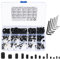 300 Piezas Tornillos Prisioneros de Hexagona, M2.5/M3/M4/M5/M6/M8 Tornillos Allen Rosca Acero Carbono para Manijas de Puertas, 5 Piezas Llave Allen