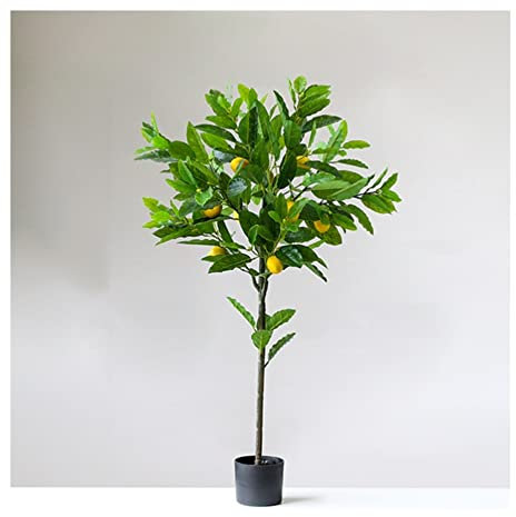 QHLOM Fake Plant Large Fake Plants Lemon Tree Ground Decoration, Tall False Green Plants for Indoor Home Office or Outdoor Decoration Visual Focus (Color : 43.3)