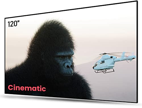 AWOL VISION Ambient Light Rejecting (ALR) Projector Screen for Ultra Short Throw(UST) Projector, 120 Fixed Frame, 80% Picture Quality Improved, 95% Celling Light Rejecting(CLR), Active 3D-C120