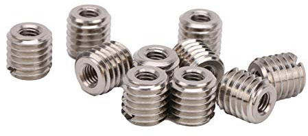 BORDSTRACT 10 Stücke Reduziermutter M5-M10 8mm Edelstahl | Reduziert von M5*0.8 auf M10*1.5. Länge 8mm. Edelstahl, für Befestigung.