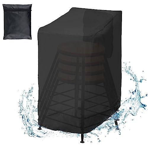 Housse Chaise De Jardin Empilable, Housses Pour Mobilier De Jardin, 114 X 85 X 65 Cm Housse De Protection Salon De Jardin 210d Oxford Anti-Uv ImperméAble Housses Pour 6 Chaises Empilables, Transat