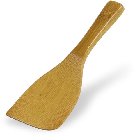 Morikuru Bamboo Miso Spatula 5.51 in (140mm), Scoop, Tool for Miso, Smoked Bamboo, Made in Japan
