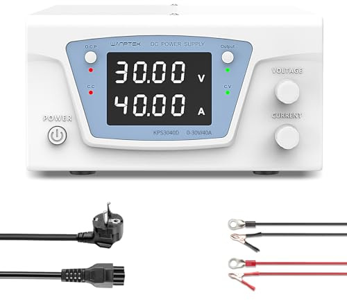 WANPTEK POWER Fuente de Alimentacion Regulable Regulable 30V 40A 1200W, Fuente de Alimentación Laboratorio de Alta Potencia con Protección OCP/Pulsadores de Salida/Controlador Codificador