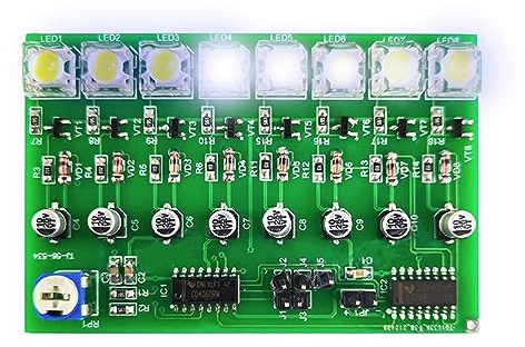 EIELE Wassertropfen-Lauflicht-Lötset Inklusive SMD-Widerstand und SMD-Kondensator Bausatz(Löten erforderlich)