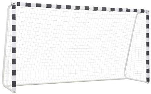 Fußballtor 300 x 160 x 90 cm Metall Schwarz und Weiß, CIADAZ Fussballtor, Fussball Tor, Fußballtornetz, Soccer Goal, Fußball Tore