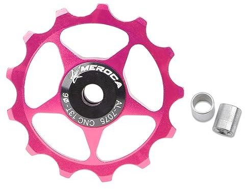 YLME 2Er-Pack Fahrrad-Stützrad 11T/13T Aluminiumlegierung Schaltwerkrolle Mit Metalllagern - Führungsteil Für Mountainbikes Und Rennräder,Rosa,13T