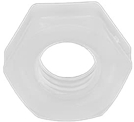 50 Stück Sechskantmuttern, Hardware-Muttern, Schrauben, Kunststoff-Sechskantmuttern, Nylon-Sechskantmuttern für Industriezubehör (M10)