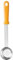 HENDI Cucharón para salsa de pizza, fondo plano, mango ergonómico, resistente, cuchara dosificadora para pizza, cuchara de porción, capacidad: 90ml, 330x72x(H)27mm, acero inoxidable, PP, naranja