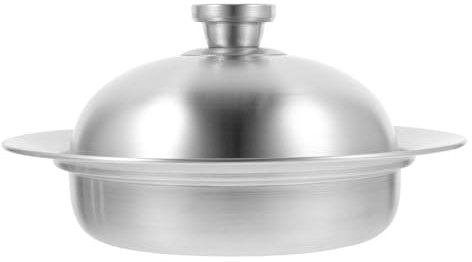 HOLIDYOYO Edelstahlbehälter Mit Deckel Für Dampfgarer Wiederverwendbar Und Praktisch Für Küche Und Zuhause Gleichmäßige Heizung Und Schnelles Abtropfen