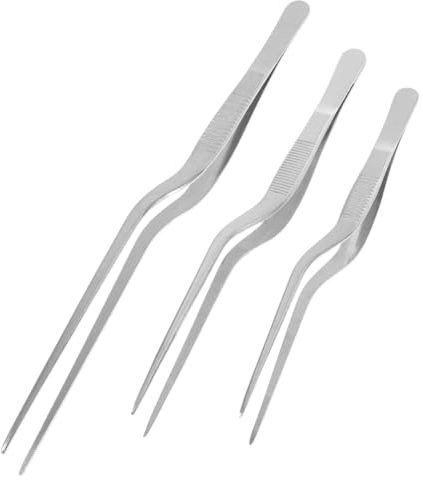 Cabilock 3piezas Pinzas De Acero Inoxidable Para Alimentos Pinzas Metálicas Para Cocina Para Servir Comida Eventos