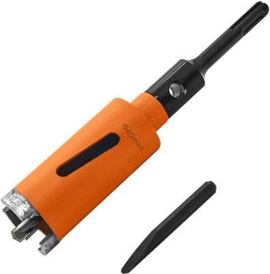 Meccion Sega a Tazza di Carotaggio Diamantata con punta pilota e SDS Plus Adattatore, Punta di Corona Diamantata per Cemento, Mattoni, Calcestruzzo, Muratura Muro, Pietra (40mm)