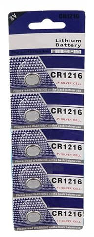 5pcs CR1216 Button Cell Battery Coin Cell for Watches Remote Keys Long Lasting Power Stable Output