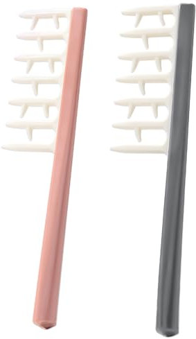 2 Pz Pettine Denti Larghi per Onde, Pettine Capelli Ricci Uomo Femmes, Spazzola Ricci Styling, Pettini Arricciacapelli a Denti Larghi a Forma di Corna di Cervo per Parrucchiere Acconciature Soffici