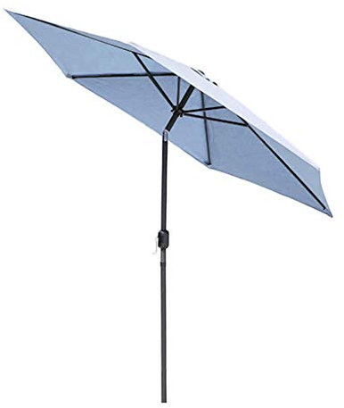 HUIBBGO Parasols inclinables de 2,4 m/7,9 Pieds, Parasol Pliable en Aluminium à manivelle pour Balcon, terrasse, Jardin, extérieur