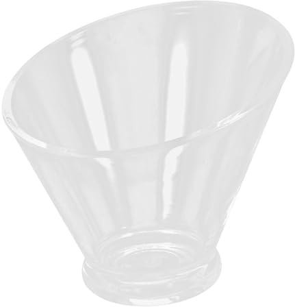 DECORNIJIA Saladier Transparent Acrylique Bol Incliné et Résistant pour Salade Dessert Fruits et Légumes Bol de Service Polyvalent