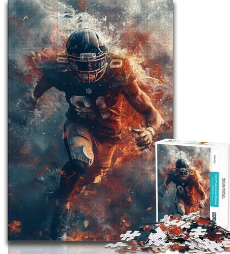 1000-teiliges Puzzle mit American-Football-Spielern Puzzle für Erwachsene 1000 Teile Entspannungsspiele ganze Familie (50x75cm)