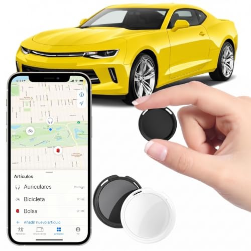 2 Pack GPS Localizador GPS para Coche Con Find My (solo iOS)Mini Rastreador