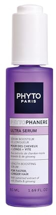 Phyto Paris - Phytophanere - Ultra Sérum Pousse Cheveux - 90% de Cheveux Plus Longs Plus Vite - Boosteur de Longueur - Cliniquement Prouvé - Extraits de Ginseng, Romarin, Vitamine B6Soin Sans Silicone