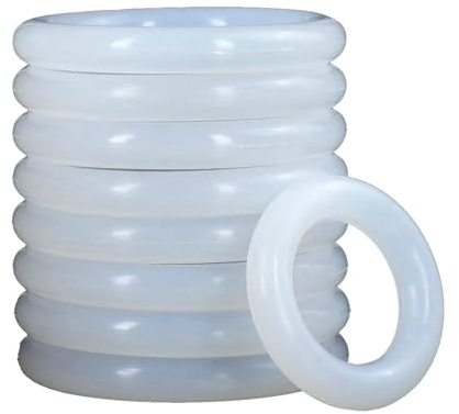 Drahtdurchmesser 5.7 mm, weiße VMQ-O-Ring-Dichtung, Außendurchmesser 25 mm, Gummidichtung, 20 Stück