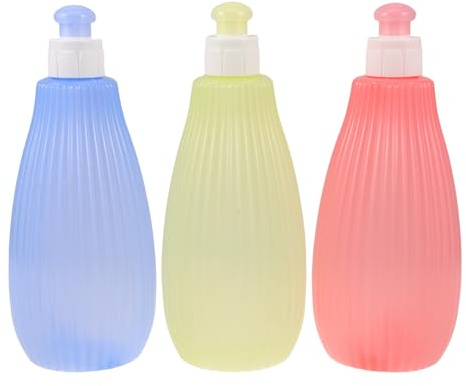 UKCOCO Lavado Íntimo Diseño Ergonómico y Portátil para Ñiño Juego de 3 Botellas de 350ml Ideales para Cambio de Pañales y Cuidado Posparto