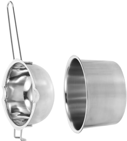 Abaodam Olla para Baño María de Acero Inoxidable 16 Cm y 600 Ml, Crisoles para Derretir Chocolate, Cera y Mantequilla, Olla Doble para Cocina y Repostería Profesional