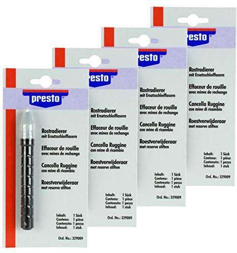 Presto 4X ROSTRADIERER ROST RADIERER ENTROSTUNG KLEINE ROSTSTELLE 1 STÜCK 329009