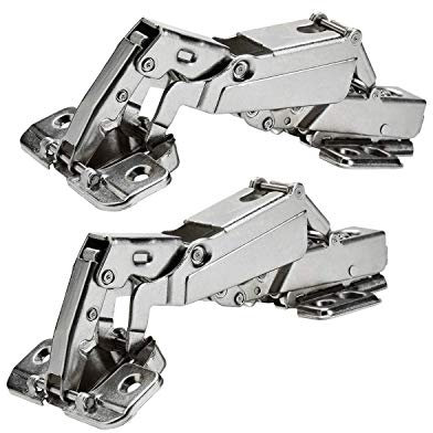 TamBee 175 Degree Cabinet Hinges - Concealed Soft Close Hinges for Kitchen Cupboards & Wardrobes, 1 Pair (Full Overlay)