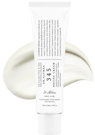 Dr.Althea 345 Relief Cream | Daily Face Moisturizer | Blemish Relief Care | Soothing Recovery & Moisture with Niacinamide, Panthenol | Korean Vegan Skin Care for All Skin Types | 50ml (Pack of 1)