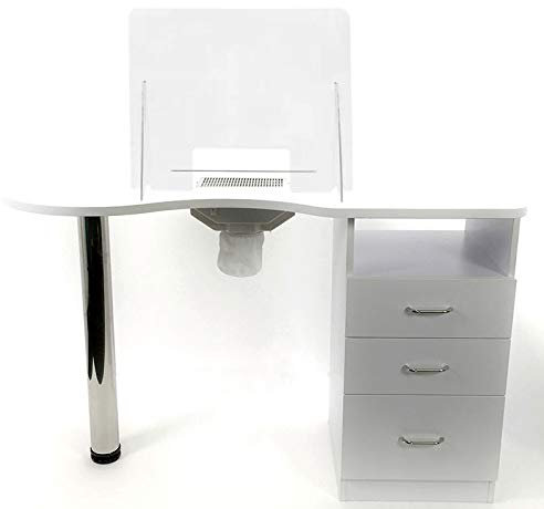 ZStyle Maniküre-Tisch für Nägel mit Sauger + Plexiglas elektrisch 3 Schubladen Nail Set Rekonstruktion Professioneller Tisch komplett Artist Studio
