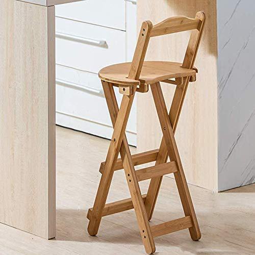 MANG Holz Barhocker Klappbar Tresenhocker Barstuhl Mit Lehne Bistrohocker Klapphocker Faltbar Küchenhocker Platzsparend Thekenhocker rutschfeste Sicherheit